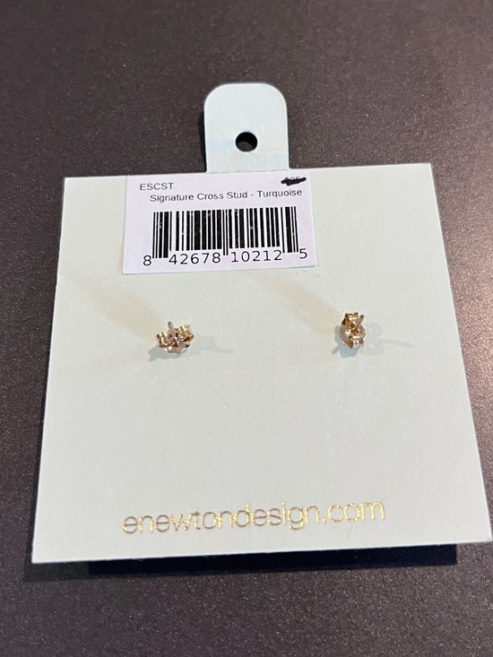 enewton Signature Cross Stud Turquoise Earrings - Picture 2 of 5